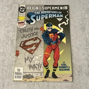 DC Comics Die Abenteuer von Superman #501 Wahrheit und Gerechtigkeit Vintage 1993 Lebenslauf - Bild 1 von 2
