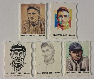 5) TY COBB BABE RUTH HONUS WAGNER Gypsy Oak Micro Kaugummiautomat Baseballkarten - Bild 1 von 1