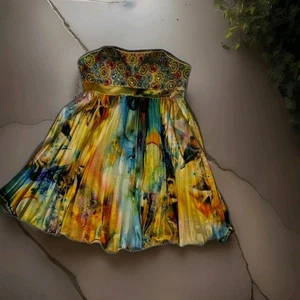 Kurzes Sherri Hill Digitaldruck Abschlussball Party Kleid mehrfarbig Strasssteine 2 gebraucht, in einwandfreiem Zustand - Bild 1 von 15