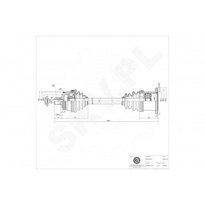 Für Audi A4 8E0407271AR 8E0407451QX Antriebswelle Rahmen Vorne Links - Bild 1 von 1