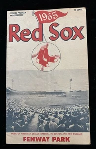 1965 Boston Red Sox Program Vs Baltimore Orioles Unscored Ex⚾️Conigliaro/Yaz⚾️ - Bild 1 von 10