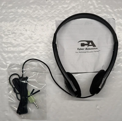 Auriculares estéreo ligeros Cyber Acoustics ACM-70b - negros Foto 1 de 4