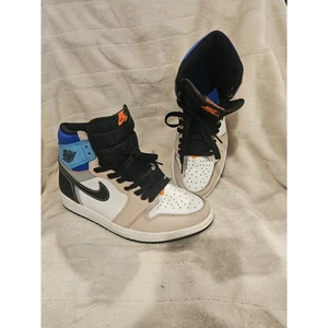 Nike Air Jordan 1 Retro High OG Hyper Royal Orange Herren Mode Turnschuhe - Bild 1 von 7
