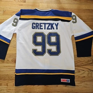 Vintage #99 Wayne Gretzky Captain St. Louis Blues CCM Jersey Size 56 Hockey NHL - Picture 1 of 13