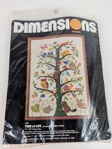 Dimensions Crewel Kit TREE OF LIFE Ellen Silver 1200 Animals NEW 14 x 20 - Picture 1 of 7