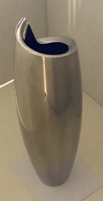 10-дюймовая ваза Nambe из нержавеющей стали со спиралью No6192 - Изображение 1 из 4
