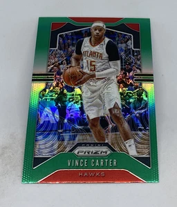 2019 20 Prizm Basketball VINCE CARTER Green REFTACTOR Toronto Raptors #117 - Picture 1 of 3