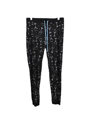 Pantalones de salón Cozy Zoe para mujer, talla M, negros, copa de vino, nuevos Foto 1 de 2