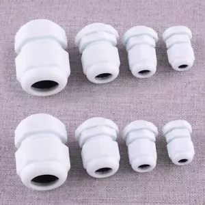 40pcs M12 M16 M20 M25 Strain Relief Cord Grip Cable Gland Lock Nut Kit Plastic - Picture 1 of 4