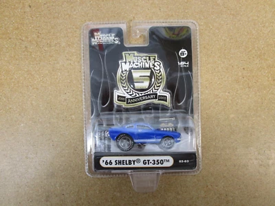 MUSCLE MACHINES 1966 Ford Shelby GT350 1/64 5 year Ann. car diecast B4 Z Mustang - Image 1 of 4