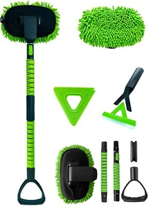 Car Wash Brush with Long Handle 55 inch, Microfiber Mop Green - Picture 1 of 9