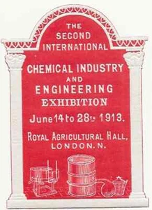 Chemical & Engineering Exhibition, London 14-28 June 1913, Cinderella stamp rare - Picture 1 of 1