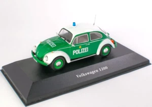 1:43 Scale Atlas Police Cars Collection - 1977 Volkswagen Beetle 1200 - POLIZEI - Picture 1 of 2
