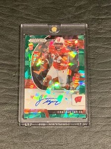 2020 Panini Prizm Draft Picks Jonathan Taylor RC Auto FOTL Green Ice Prizm...