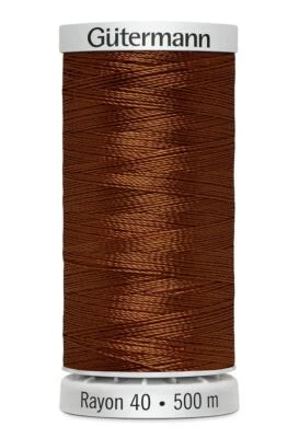 Gutermann Rayon 40 #1158 DARK MAPLE, 500m Machine Embroidery Thread - Image 1 of 2
