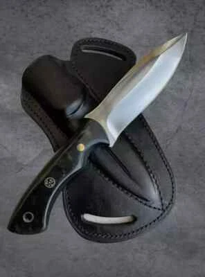 TATLA Handgefertigtes Jagdmesser-Taschenmesser 1075 Kohlenstoffstahl Micarta Scheide