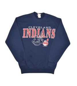 Vintage Cleveland Indians Sweatshirt Mens S MLB Baseball Crewneck Guardians - Picture 1 of 8