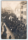 Weissenberg Germany Postcard Army In The Street Scene 1915 Ww1 Posted Rppc Photo