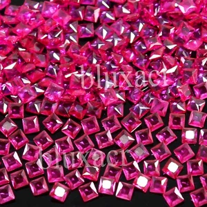 Lote de 11 piezas de piedras preciosas princesa rubí rojo sangre de paloma natural calibrado 2,00 mm BX01 - Imagen 1 de 6