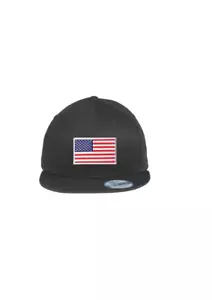 Cappello/cappello NERO New Era NE400 9Fifty con bordo bianco bandiera USA - Foto 1 di 4