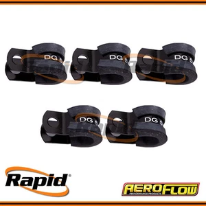 Aeroflow AF158-10BLK - 5 Pack Black Cushioned P-Clamps 5/8" (15.8mm) - Picture 1 of 3