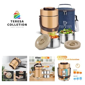 51 oz Adults Stainless Steel Vacuum Insulated Wide Mouth Soup Food Thermos Ho... - Picture 1 of 7