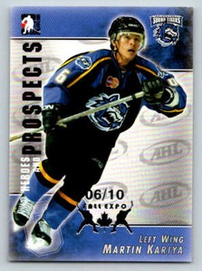 2004-05 ITG Heroes Prospects Fall Expo #16 Martin Kariya /10 (ref 205141)