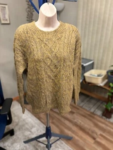 MYSTREE Women's Cable Knit Sweater in Mustard choose size - Picture 1 of 3
