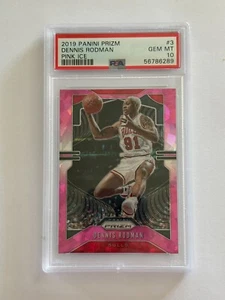2019 Panini Prizm DENNIS RODMAN #3 Pink Ice Prizm PSA 10 - Bild 1 von 2