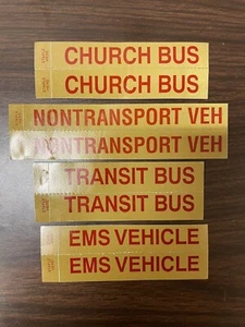 VINTAGE GOLD & RED Ohio License Plate TRANSIT BUS, NONTRANSPORT VEH  End Sticker - Picture 1 of 2