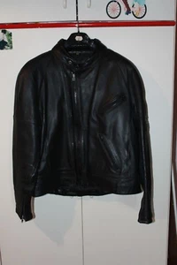 Giacca Pelle Uomo Moto Nera Tg 62 IXS - Foto 1 di 3