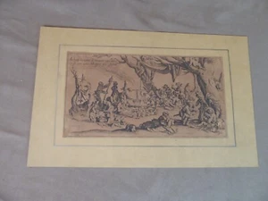 Altes STARKES WASSER: JACQUES CALLOT (1592-1635): "Am Ende des Grafen..." - Bild 1 von 7