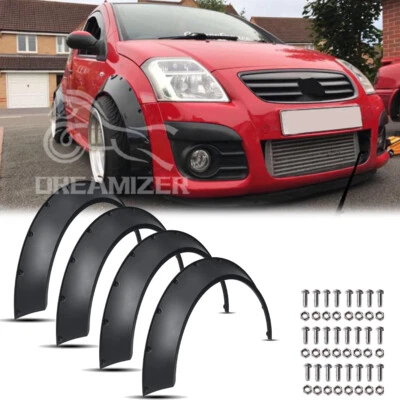 DREAMIZER 4X Fender Flares For Citroen C2 C3 C4 DS3 Extra Wide Body Wheel Arches Mudguards