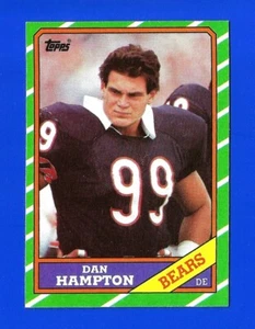 1986 Topps Football #22 Dan Hampton NRMINT + HOF CHICAGO BEARS (SB1) - Bild 1 von 1
