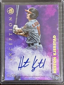 Heston Kjerstad Auto #'d/75 - 2021 Bowman Inception Fuschia Foil Orioles