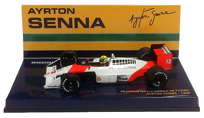 Minichamps McLaren Honda MP4/4 #12 1988 World Champion - Ayrton Senna 1/43 Scale - Image 1 of 2