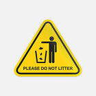 Please Do Not Litter Warning Vinyl Sticker Decal