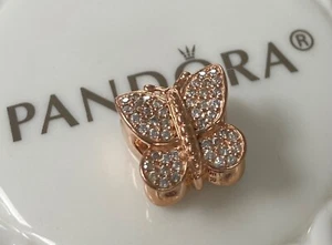 Authentic Pandora ROSE Sparkling Butterfly Charm #781257CZ - Picture 1 of 3