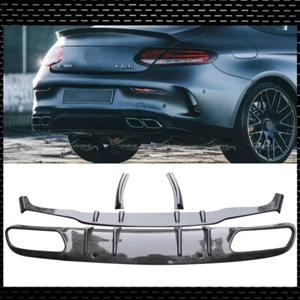 Labio difusor de parachoques trasero de fibra de carbono 2D para Mercedes Benz W205 AMG C63 2019 - Imagen 1 de 12