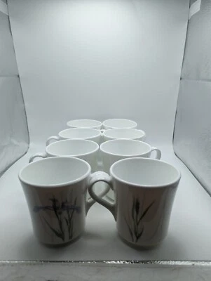 JUEGO DE 8 TAZAS DE CAFÉ O TAZAS DE TÉ CORNINGWARE CORELLE SHADOW IRIS Foto 1 de 4