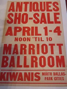 VINTAGE MARRIOTT BALLROOM - NORTH DALLAS POSTER - INK/PAINT - 22" X 14" - Picture 1 of 2