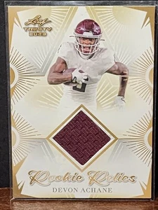 Devon Achane 2023 Leaf Trinity Football Retro Rookie Relics Jersey RR-11 - Picture 1 of 2