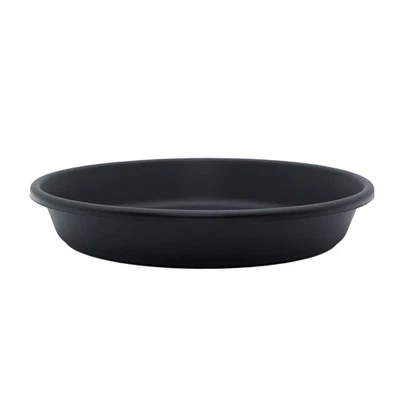 The HC Companies Classic 17.5" Round Plastic Plant Pot Saucer Drip Tray, Black - Image 1 of 4