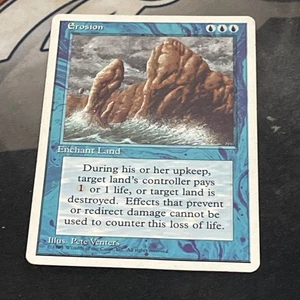 MTG Magic Erosion Einzelkarte 1995 Enchant Land 3 Wasser  - Bild 1 von 3