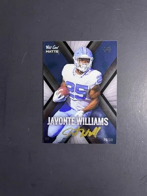 2021 Wild Card Matte Javonte Williams #/30 Gold Auto Rookie Card #MXP-2 - Image 1 of 2