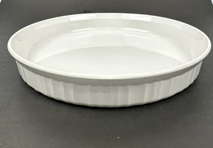 Vintage Corning Ware FRENCH WHITE F-3-B Round Quiche Pie Baking Dish 10.5" EUC - Picture 1 of 8