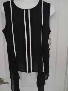 Alfani Prima Women's Size 16 Dressy Top Black/White Color Block $69.50 BNWT - Picture 1 of 7