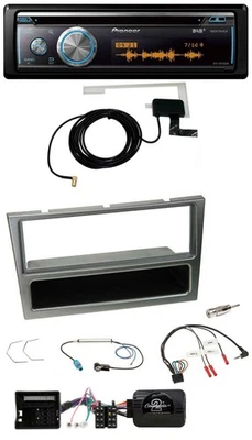 Pioneer Bluetooth DAB Lenkrad USB CD Autoradio für Opel Corsa C 04-06 aluminium - Bild 1 von 4