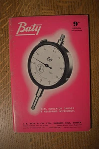 Baty, Dial Indicator Gauges & Measuring Instruments, Catalogue, 1965 - Picture 1 of 5