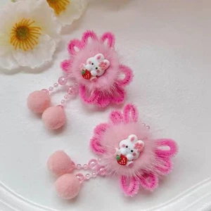 Handmade Chinese Style Plush Hairpins for Girls Comfortable Hair Clips - Picture 1 of 17